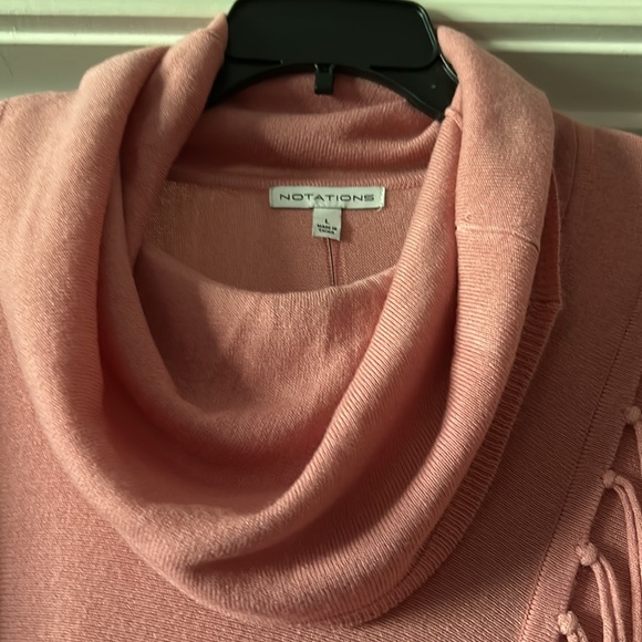 NWT Women’s Pink Cow Neck Sweater with Tassels Very Soft Material - Picture 5 of 5